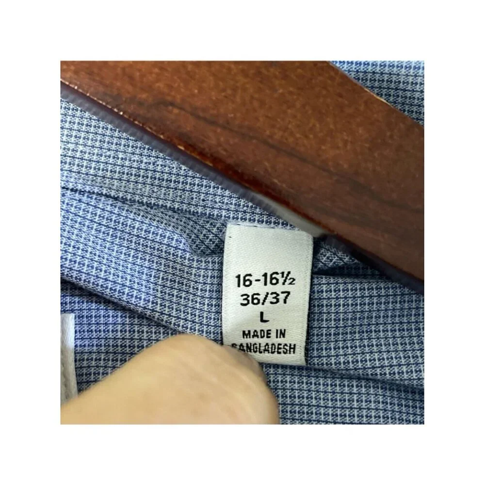 NWT Calvin Klein Men's L Blue Soft Multi-Stretch Dress Shirt Long Sleeve Regular